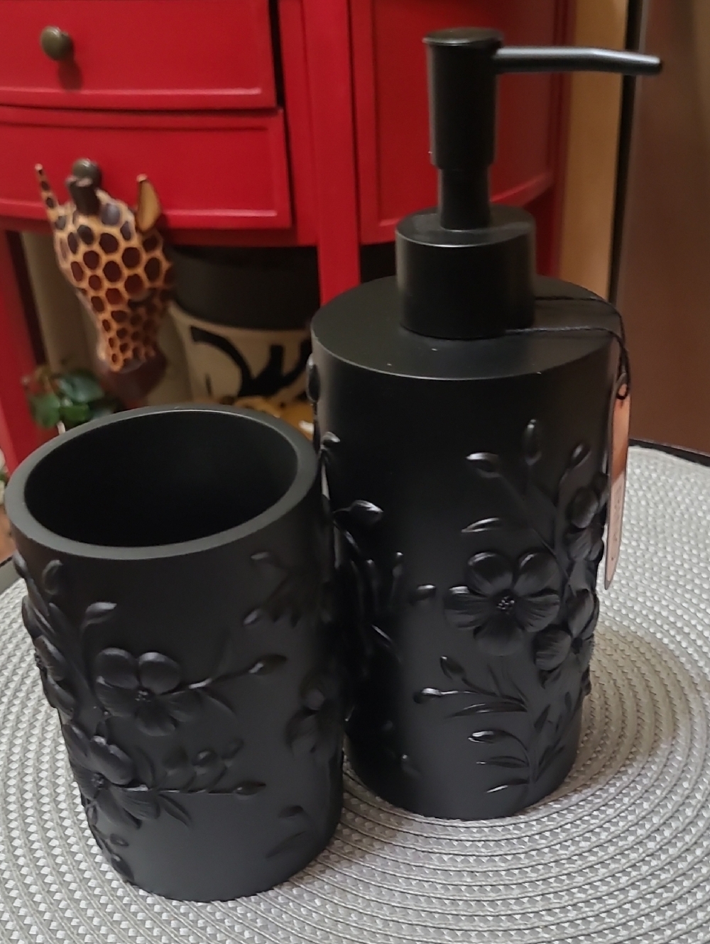 Bino Bathroom Soap Dispenser & Tumbler Set